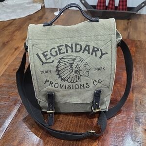 Retro Legendary Provisions Co Crossbody Messenger Bag